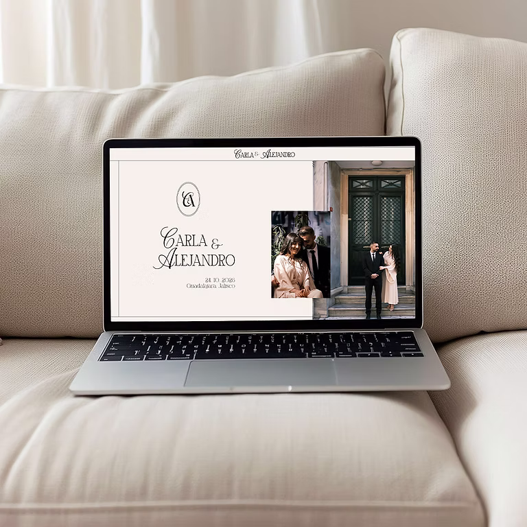 Wedding website de la experiencia Bespoke
